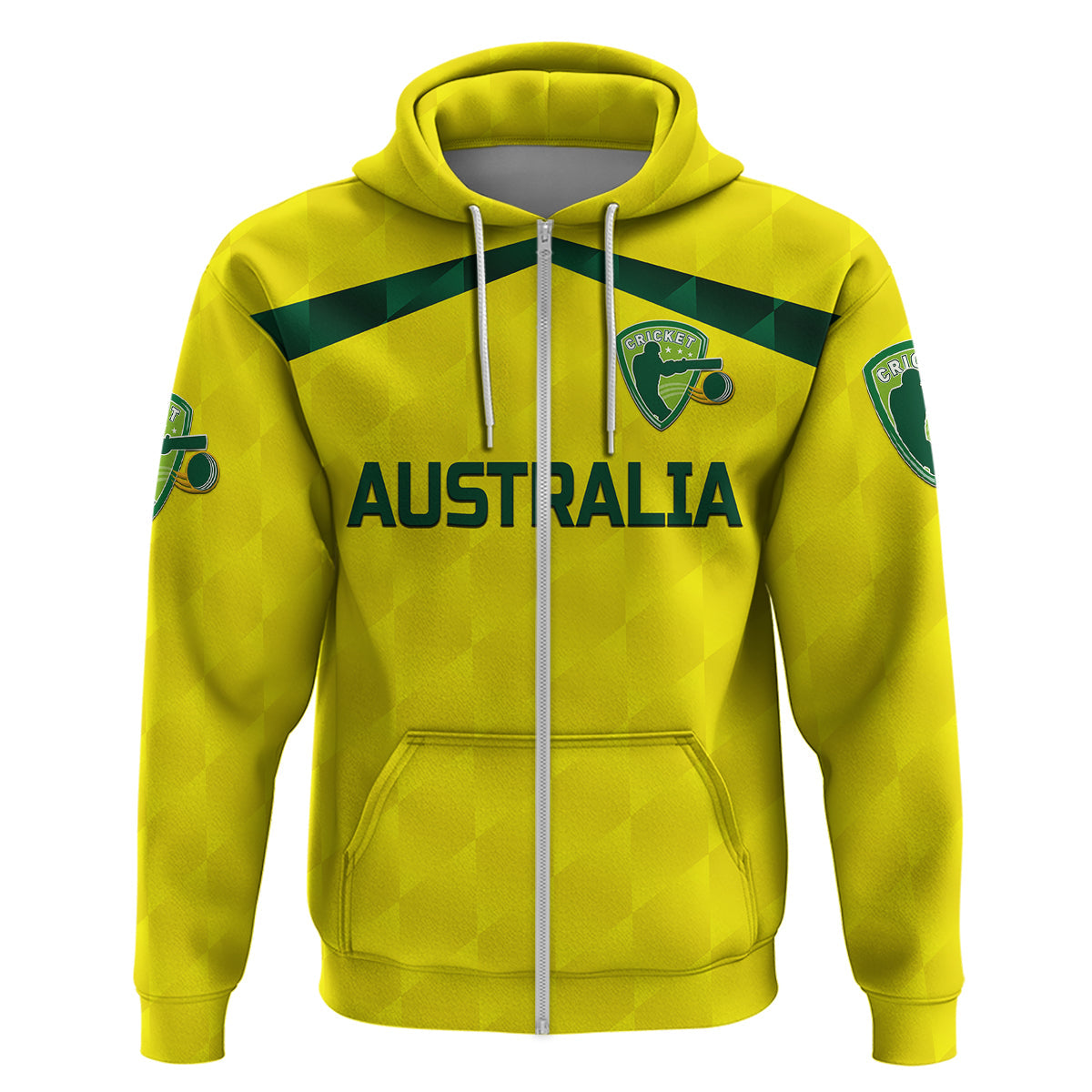 Custom Australia CrickeHoodie Aussie Unique Yellow LT8