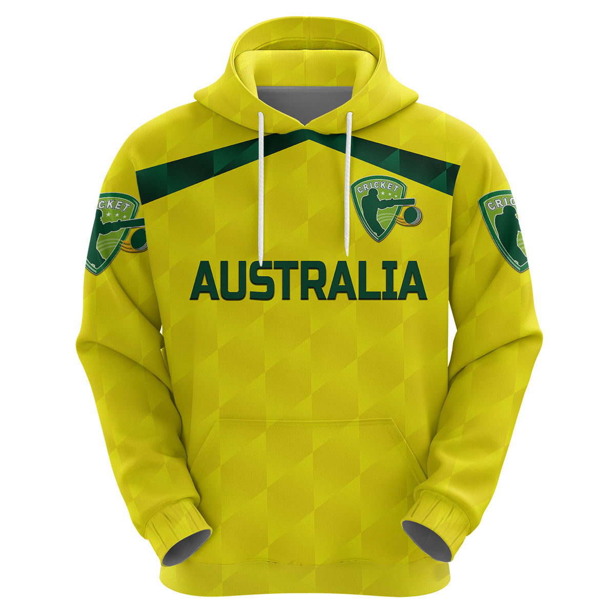 Custom Australia CrickeHoodie Aussie Unique Yellow LT8