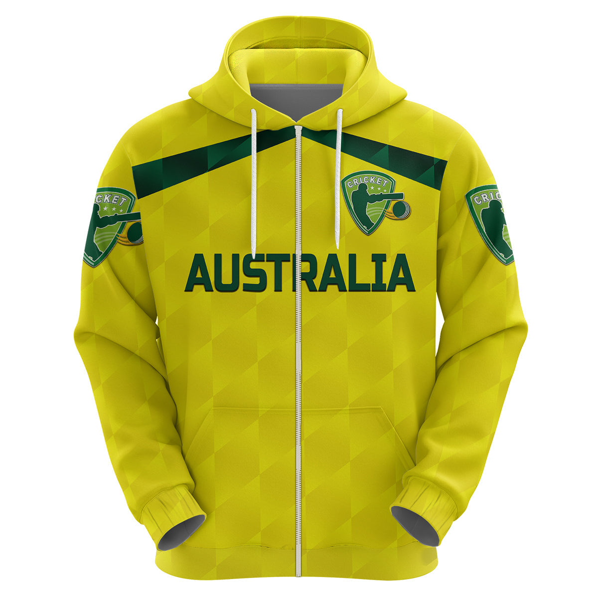 Custom Australia CrickeHoodie Aussie Unique Yellow LT8
