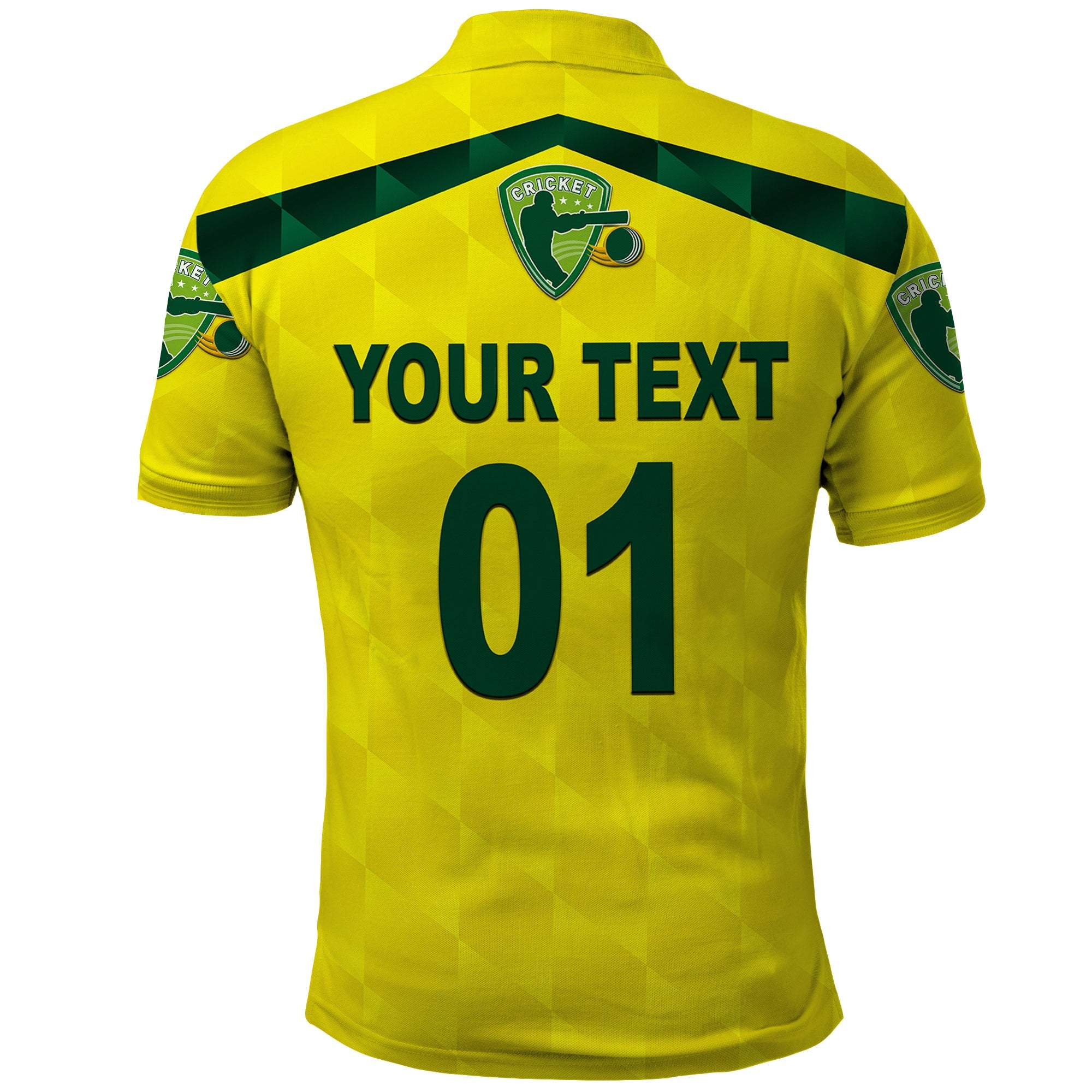 Custom Australia Cricket Polo Shirt Aussie Unique Yellow LT8