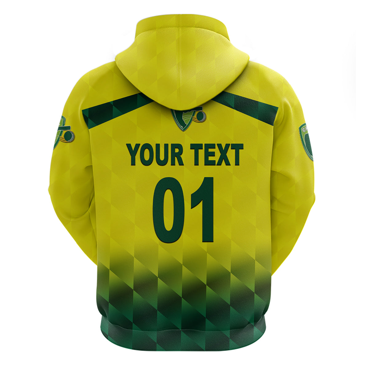 Custom Australia CrickeHoodie Aussie Unique Gradient Yellow Vibes LT8