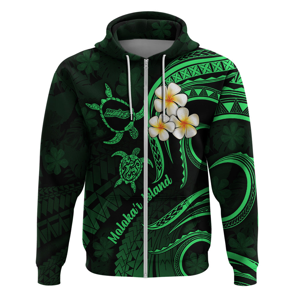Hawaii Hoodie Molokai Islands Polynesian Sunset Plumeria Green Vibe LT9