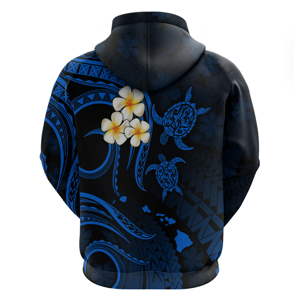 Hawaii Hoodie Lanai Islands Polynesian Sunset Plumeria Blue Vibe LT9