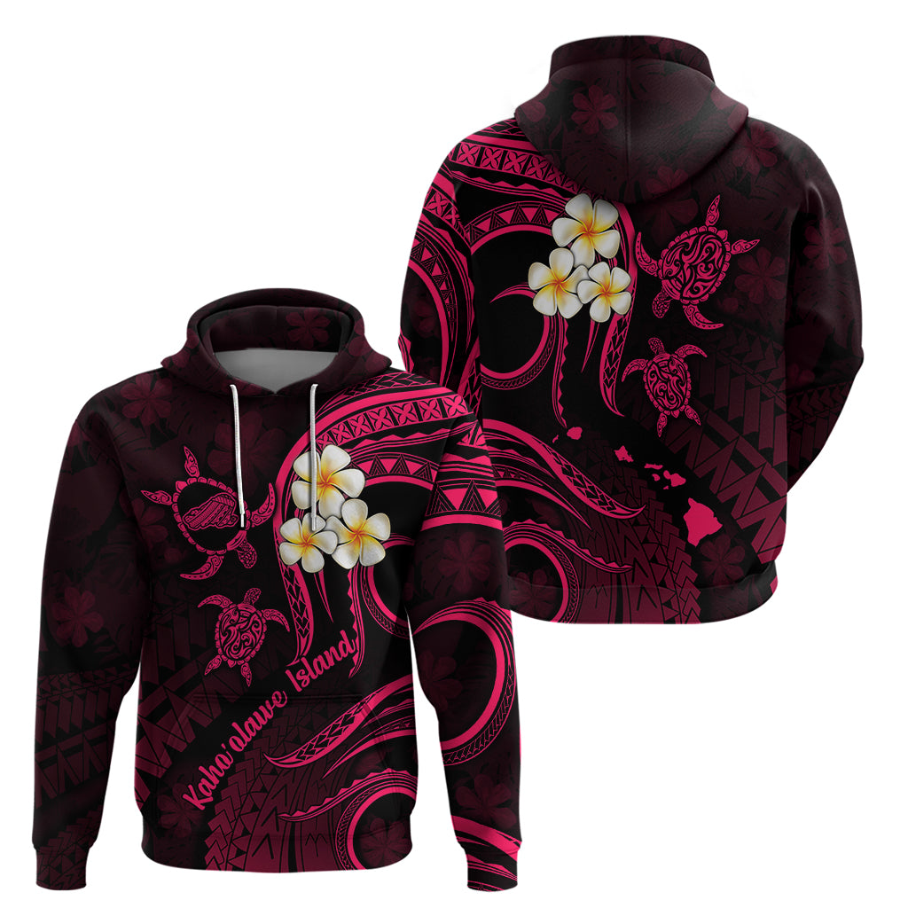 Hawaii Hoodie Kahoolawe Islands Polynesian Sunset Plumeria Pink Vibe LT9
