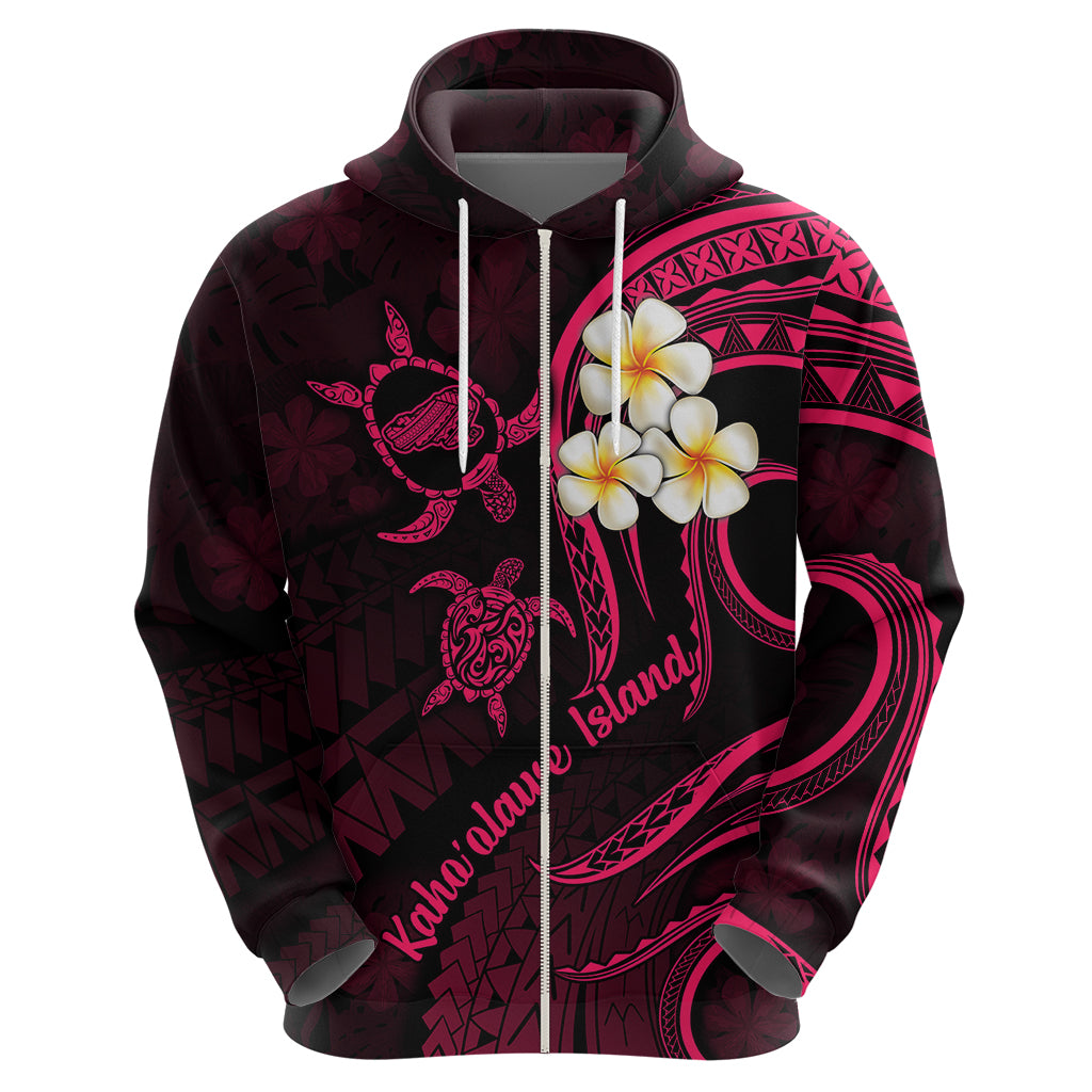 Hawaii Hoodie Kahoolawe Islands Polynesian Sunset Plumeria Pink Vibe LT9