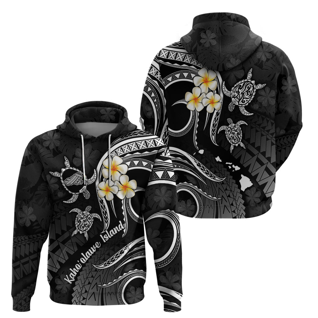 Polynesian Hawaii Hoodie Kahoolawe Islands with Pacific Plumeria White Vibe LT9