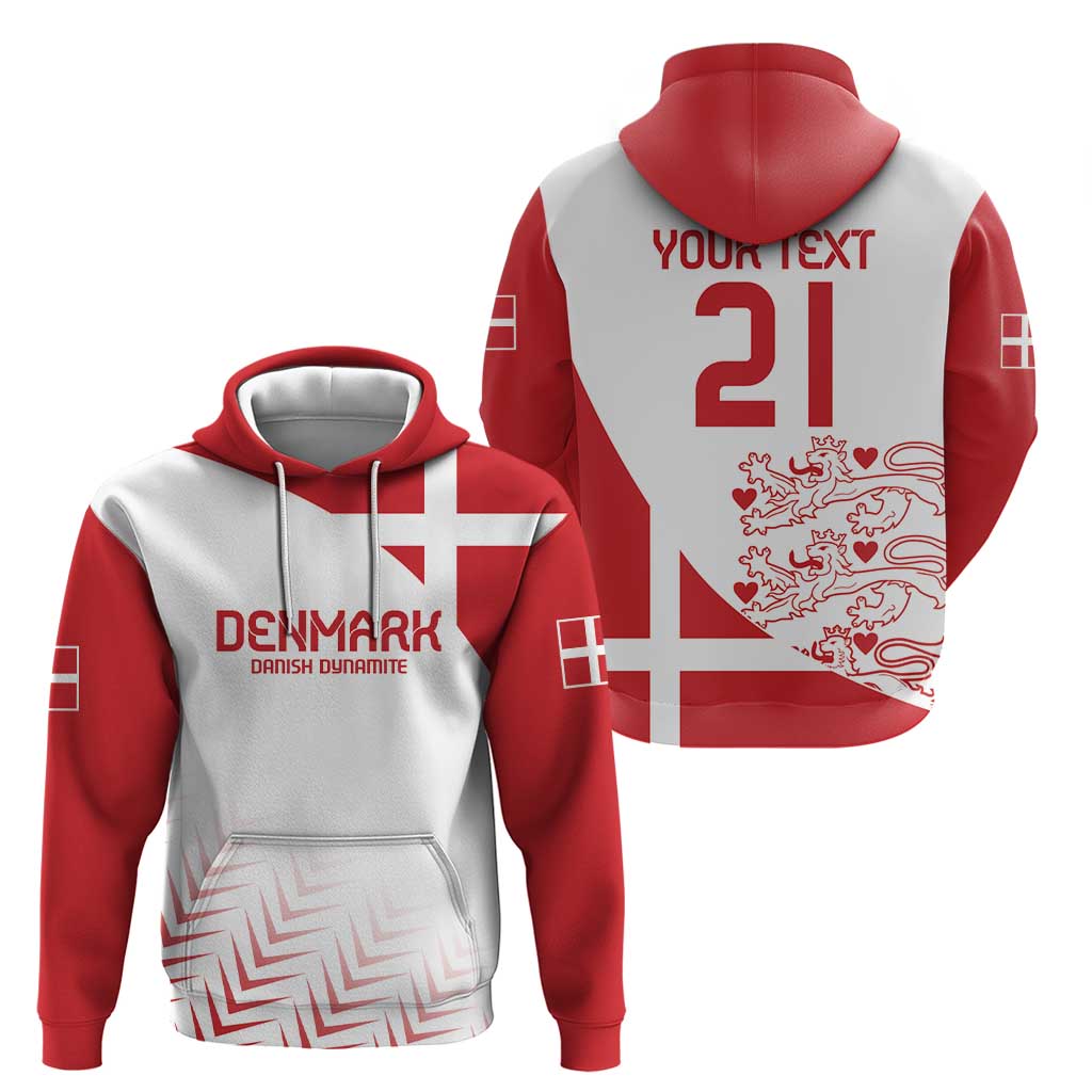 Custom Denmark Football Hoodie Come On Danish Dynamite LT9