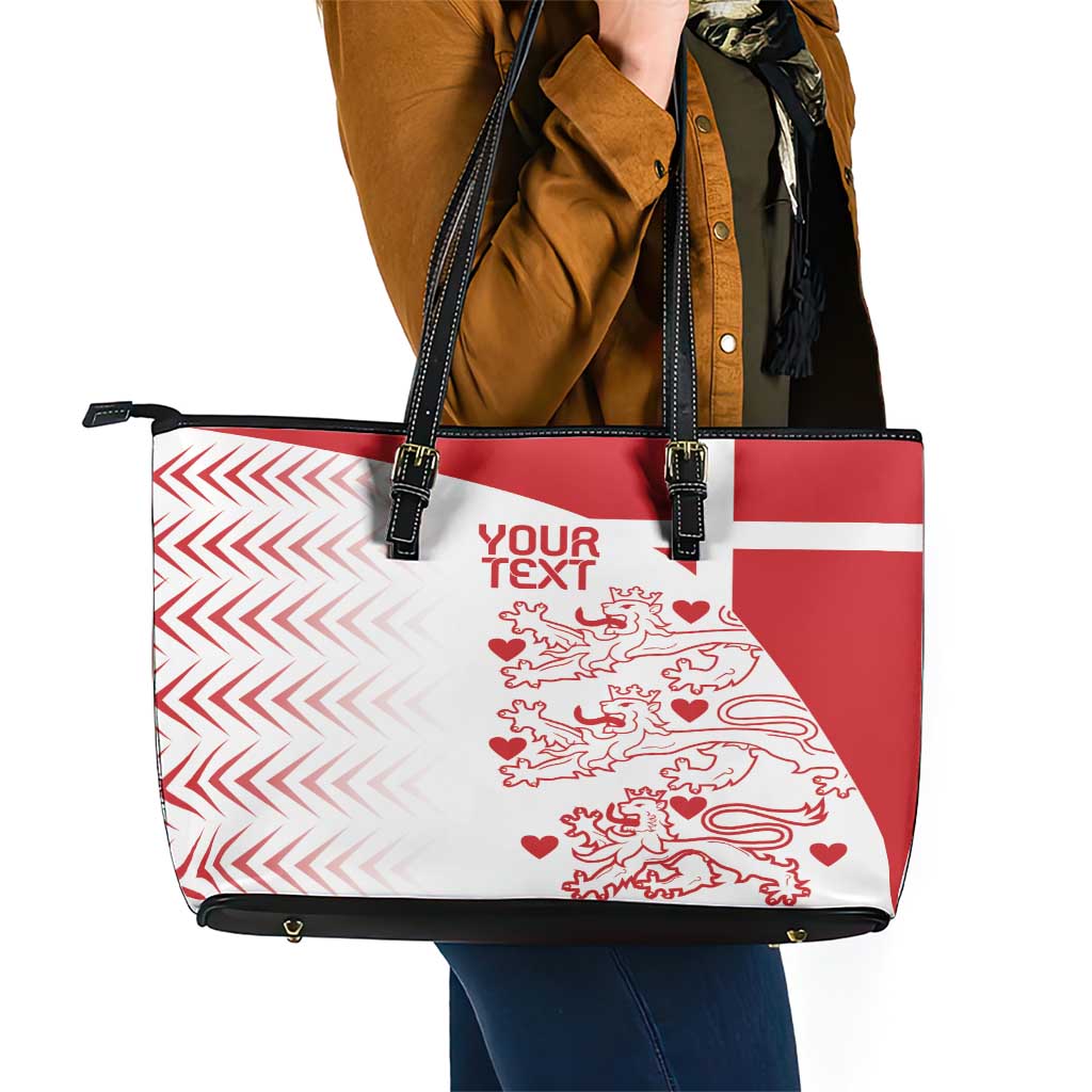 Custom Denmark Football Leather Tote Bag Come On Danish Dynamite LT9