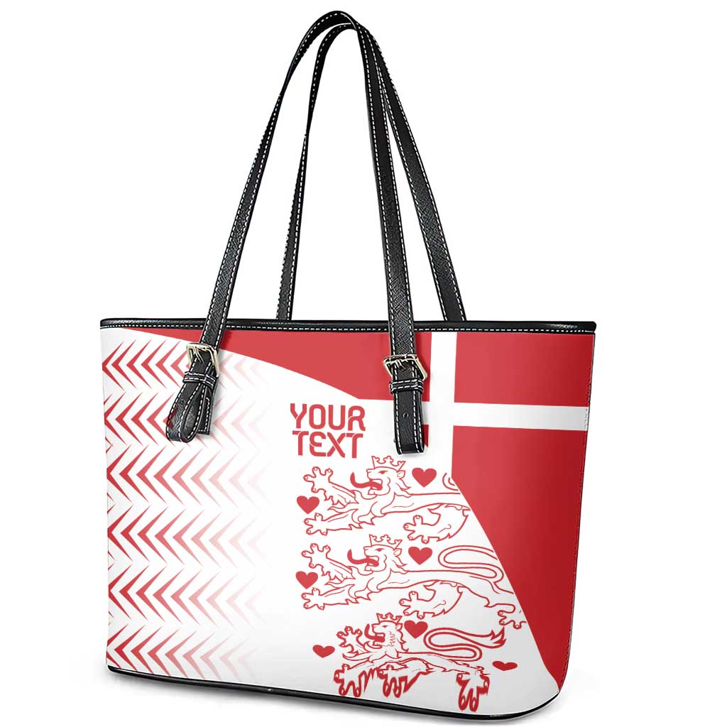 Custom Denmark Football Leather Tote Bag Come On Danish Dynamite LT9