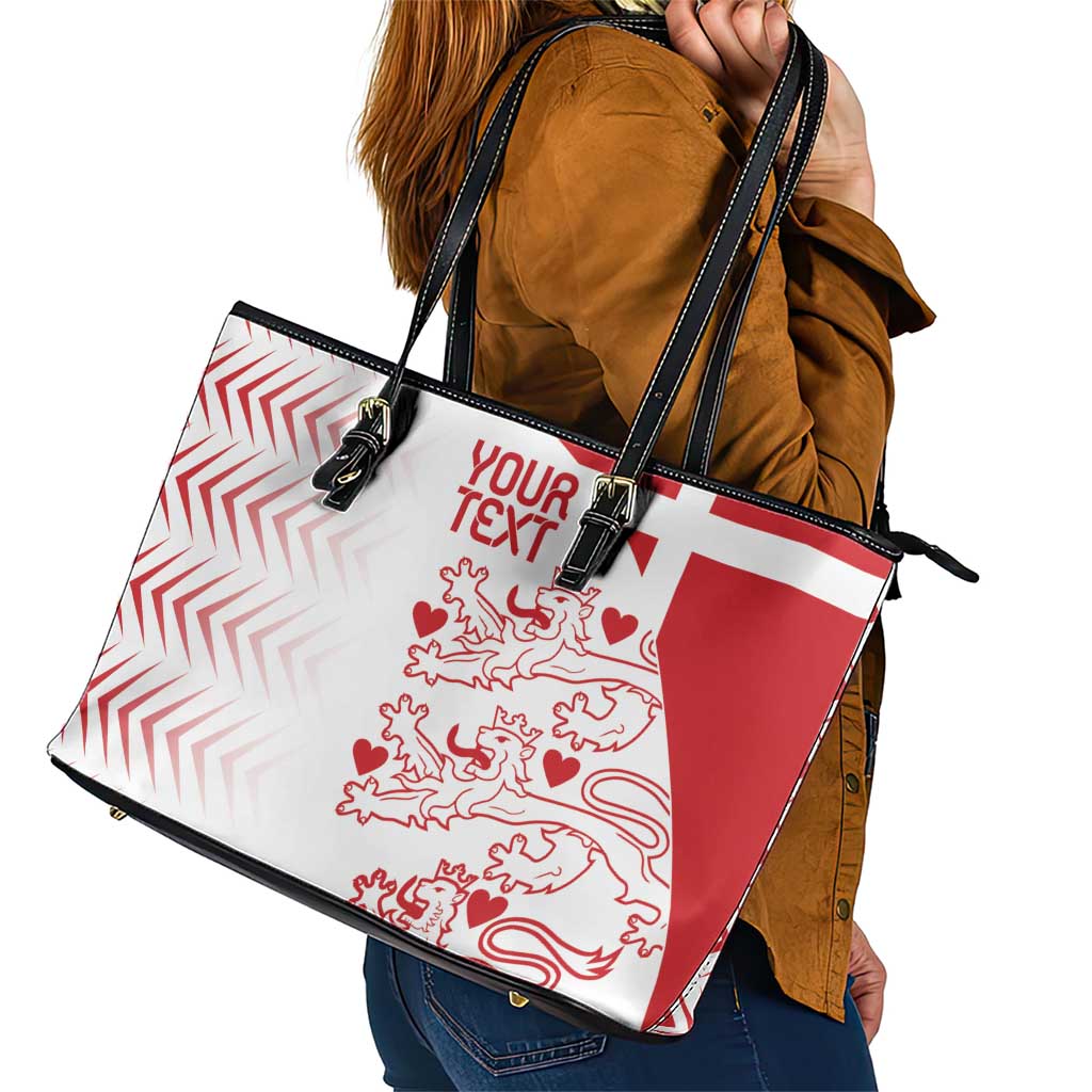 Custom Denmark Football Leather Tote Bag Come On Danish Dynamite LT9
