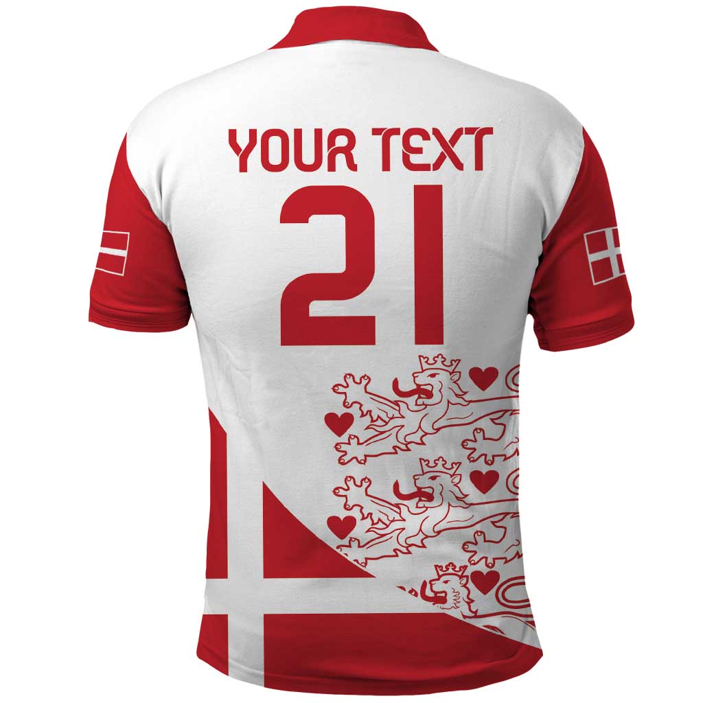 Custom Denmark Football Polo Shirt Come On Danish Dynamite LT9