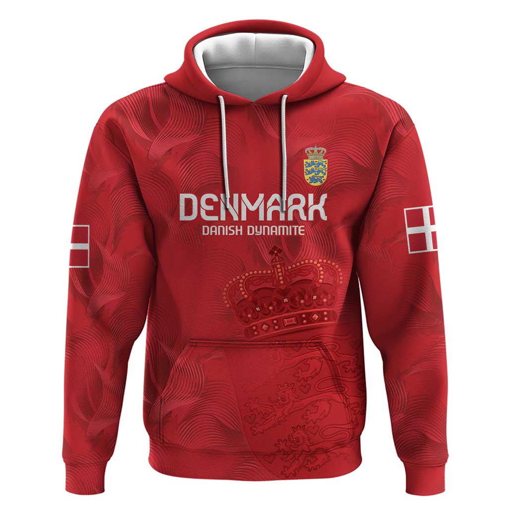 Custom Denmark Football Hoodie With Coat of Arm LT9