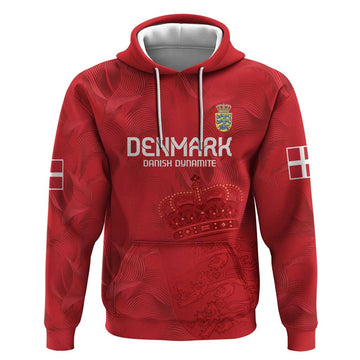 Custom Denmark Football Hoodie With Coat of Arm LT9