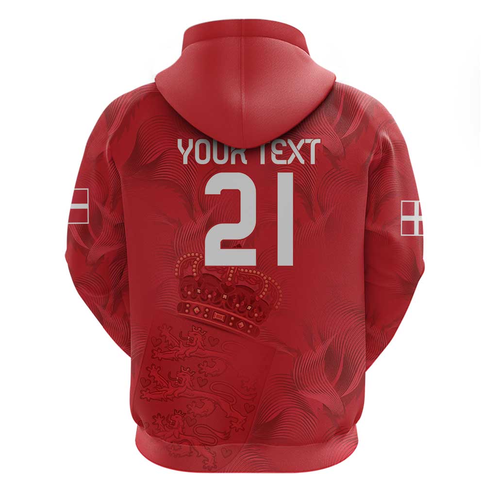 Custom Denmark Football Hoodie With Coat of Arm LT9