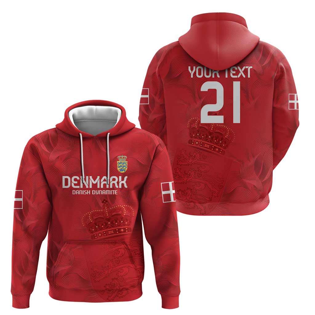 Custom Denmark Football Hoodie With Coat of Arm LT9