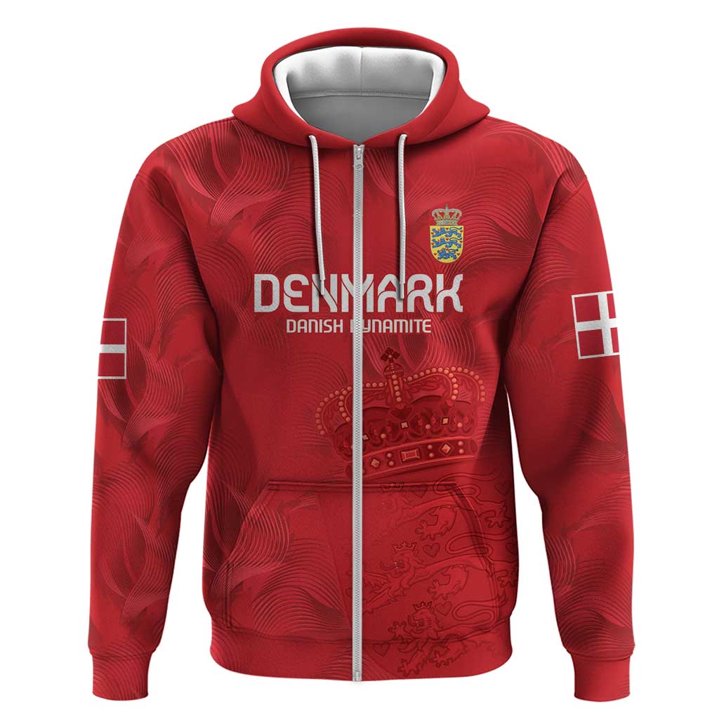 Custom Denmark Football Hoodie With Coat of Arm LT9