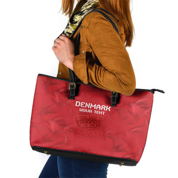 Custom Denmark Football Leather Tote Bag With Coat of Arm LT9