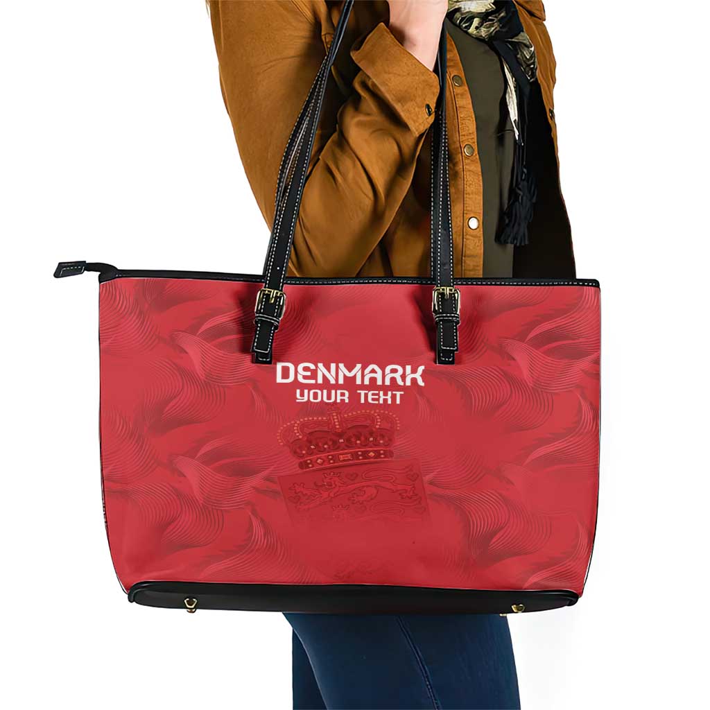 Custom Denmark Football Leather Tote Bag With Coat of Arm LT9