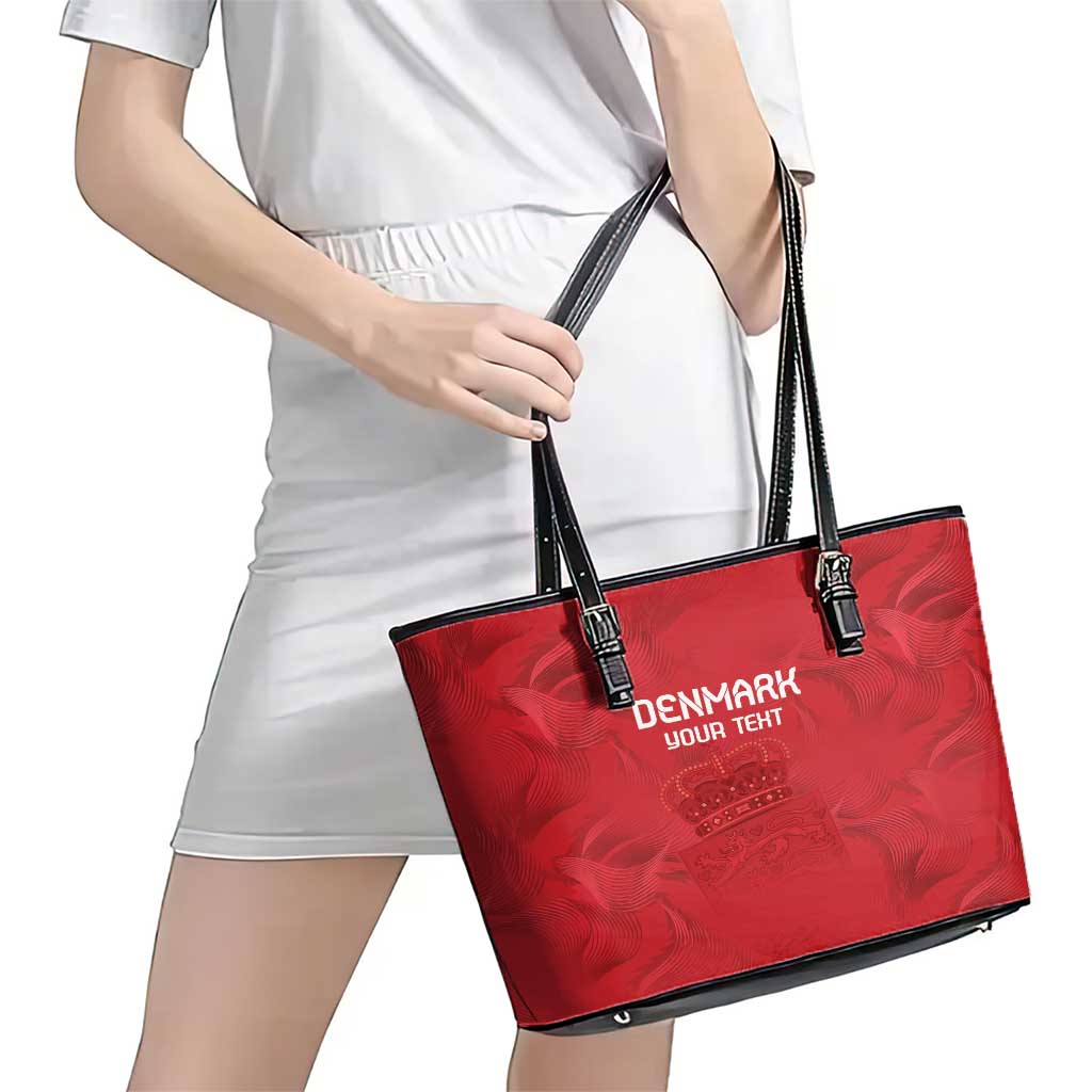 Custom Denmark Football Leather Tote Bag With Coat of Arm LT9