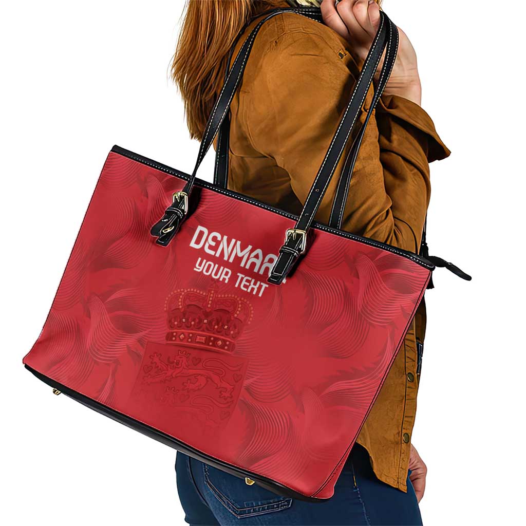 Custom Denmark Football Leather Tote Bag With Coat of Arm LT9