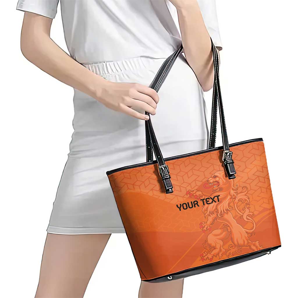 Custom Netherlands Oranje Football Leather Tote Bag Come On Het Nederlands Elftal LT9