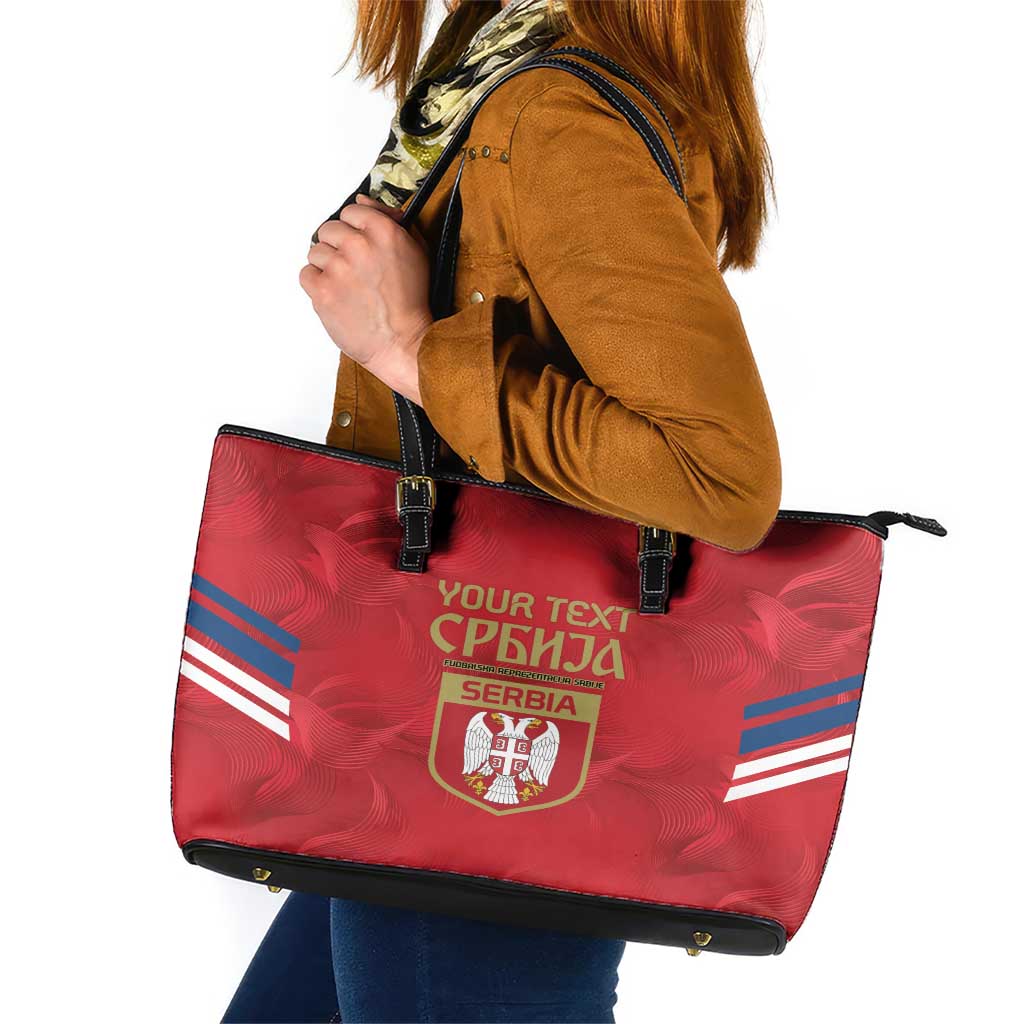 Custom Serbia Football Leather Tote Bag Fudbalska reprezentacija Srbije LT9