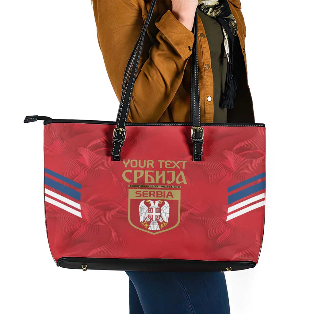 Custom Serbia Football Leather Tote Bag Fudbalska reprezentacija Srbije LT9