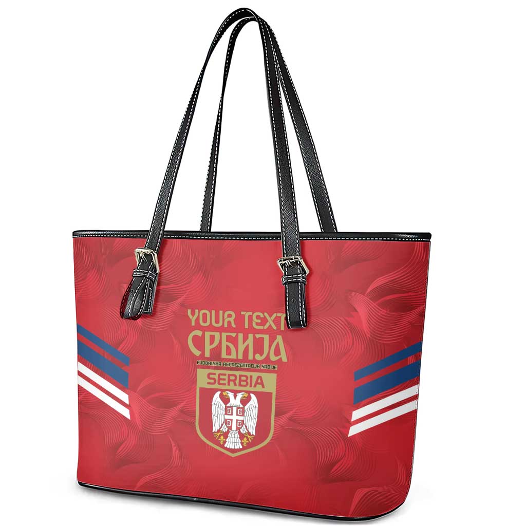 Custom Serbia Football Leather Tote Bag Fudbalska reprezentacija Srbije LT9