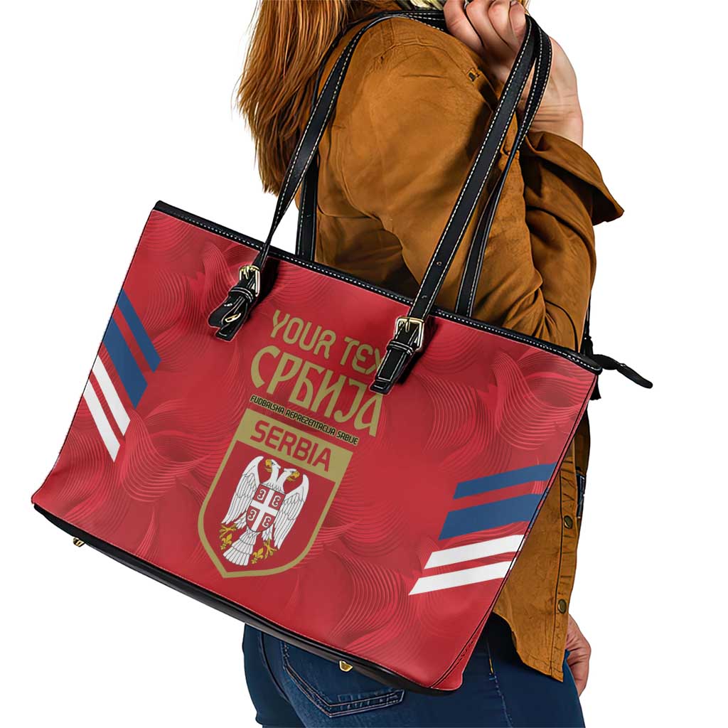 Custom Serbia Football Leather Tote Bag Fudbalska reprezentacija Srbije LT9
