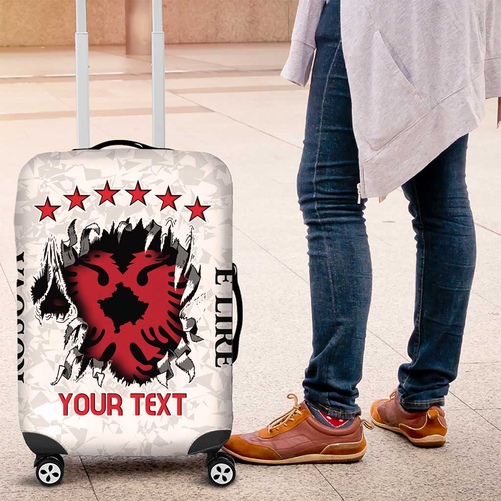 Personalized Kosova E Lire Luggage Cover Kosova Albanian Flag LT9