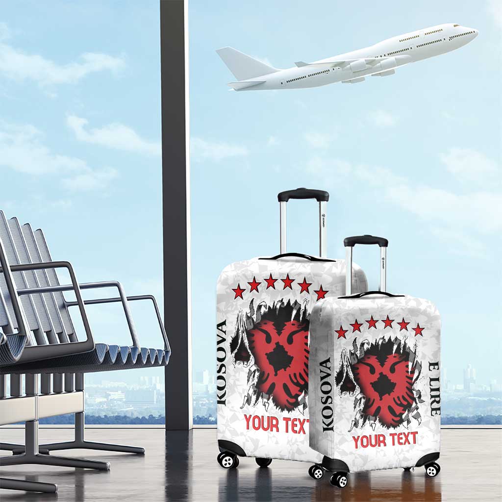 Personalized Kosova E Lire Luggage Cover Kosova Albanian Flag LT9