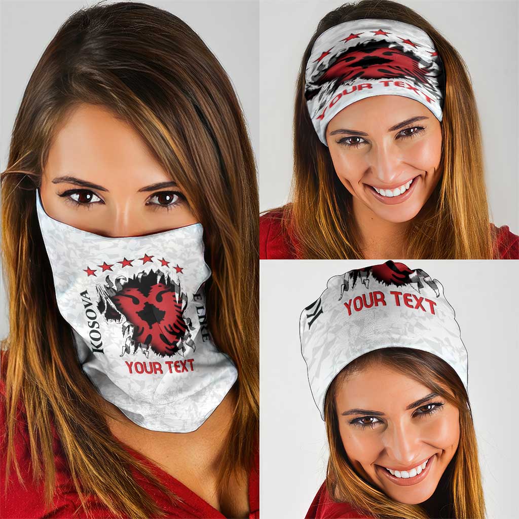 Personalized Kosova E Lire Neck Gaiter Kosova Albanian Flag LT9