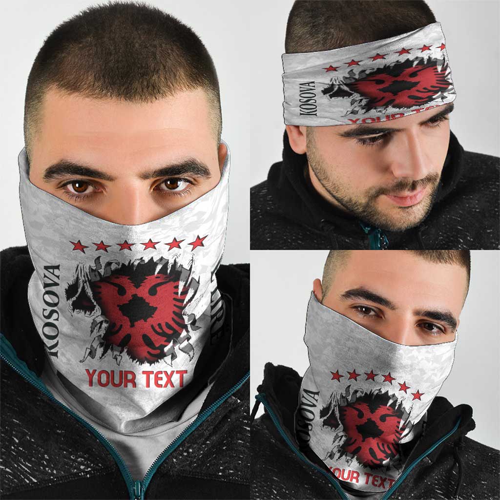 Personalized Kosova E Lire Neck Gaiter Kosova Albanian Flag LT9