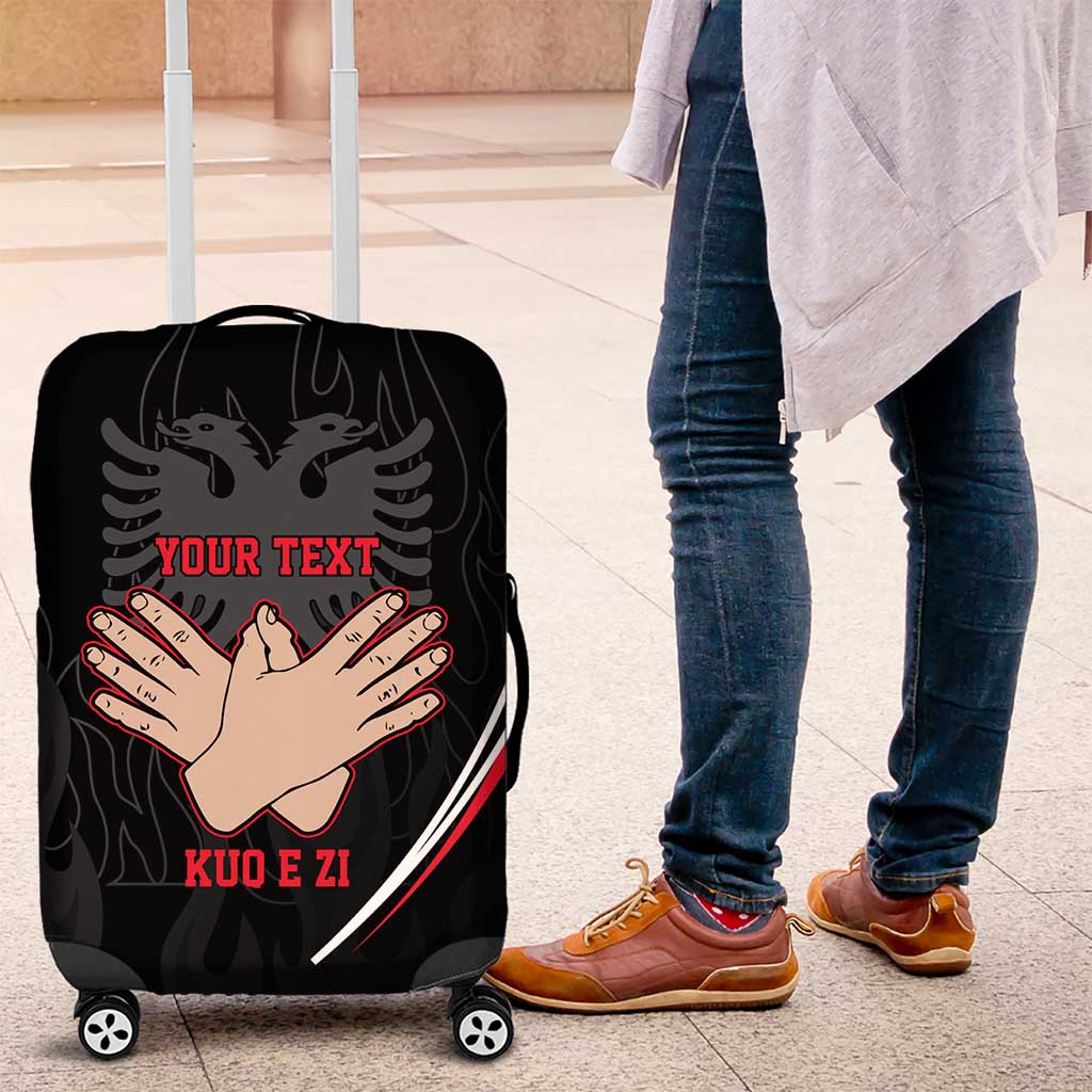 Personalized Shqipe Albania Nation Flag Luggage Cover Kuq E Zi Tiranaproud Albanian LT9