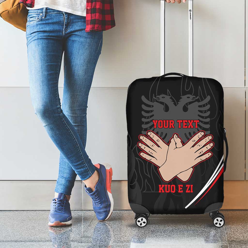 Personalized Shqipe Albania Nation Flag Luggage Cover Kuq E Zi Tiranaproud Albanian LT9