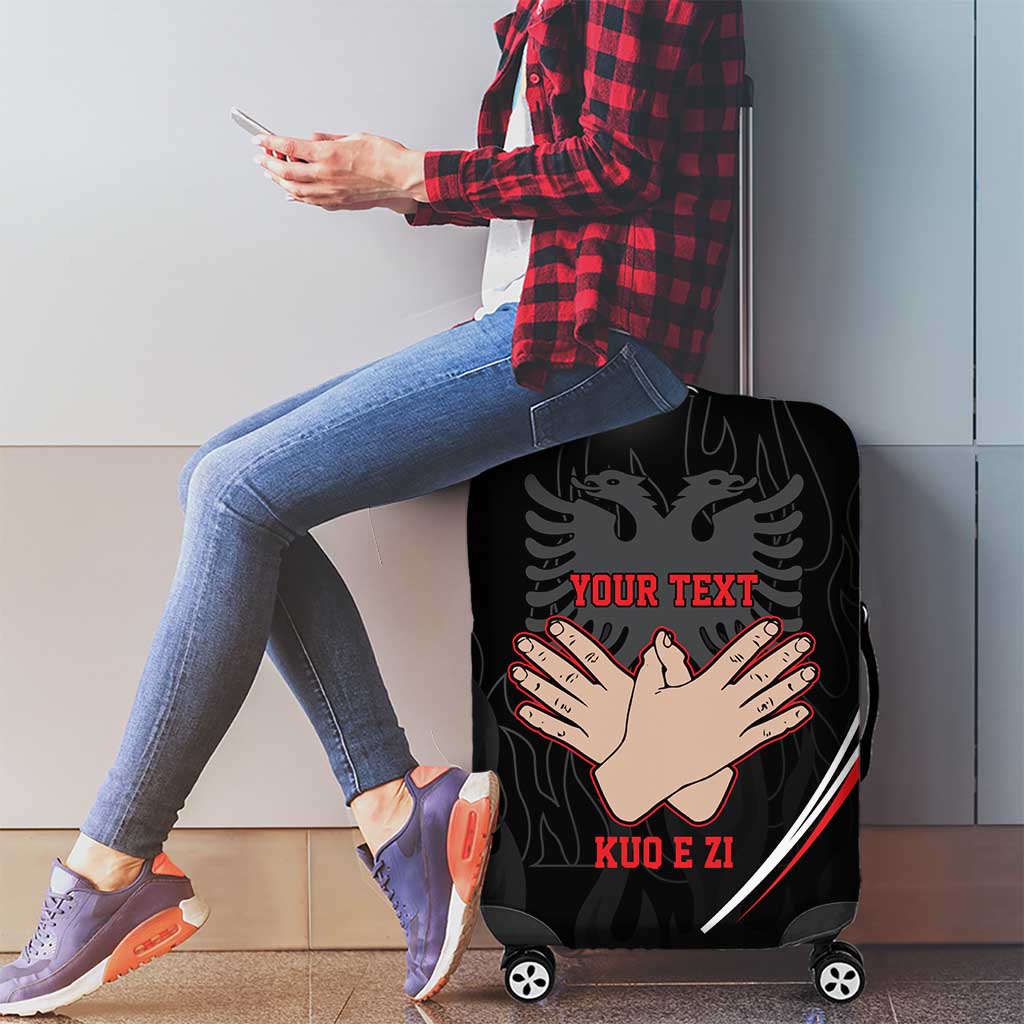 Personalized Shqipe Albania Nation Flag Luggage Cover Kuq E Zi Tiranaproud Albanian LT9