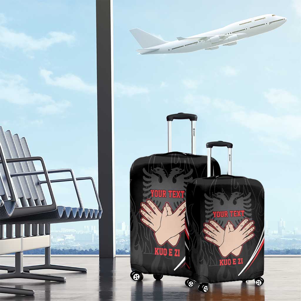 Personalized Shqipe Albania Nation Flag Luggage Cover Kuq E Zi Tiranaproud Albanian LT9