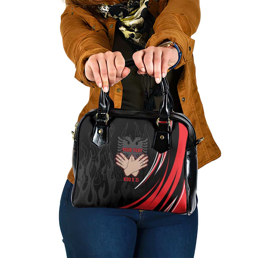 Personalized Shqipe Albania Nation Flag Shoulder Handbag Kuq E Zi Tiranaproud Albanian LT9
