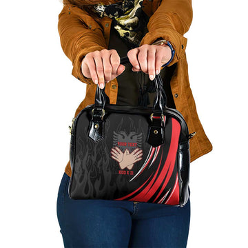 Personalized Shqipe Albania Nation Flag Shoulder Handbag Kuq E Zi Tiranaproud Albanian LT9