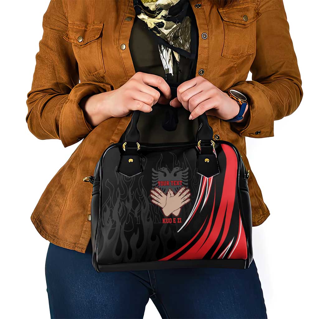 Personalized Shqipe Albania Nation Flag Shoulder Handbag Kuq E Zi Tiranaproud Albanian LT9