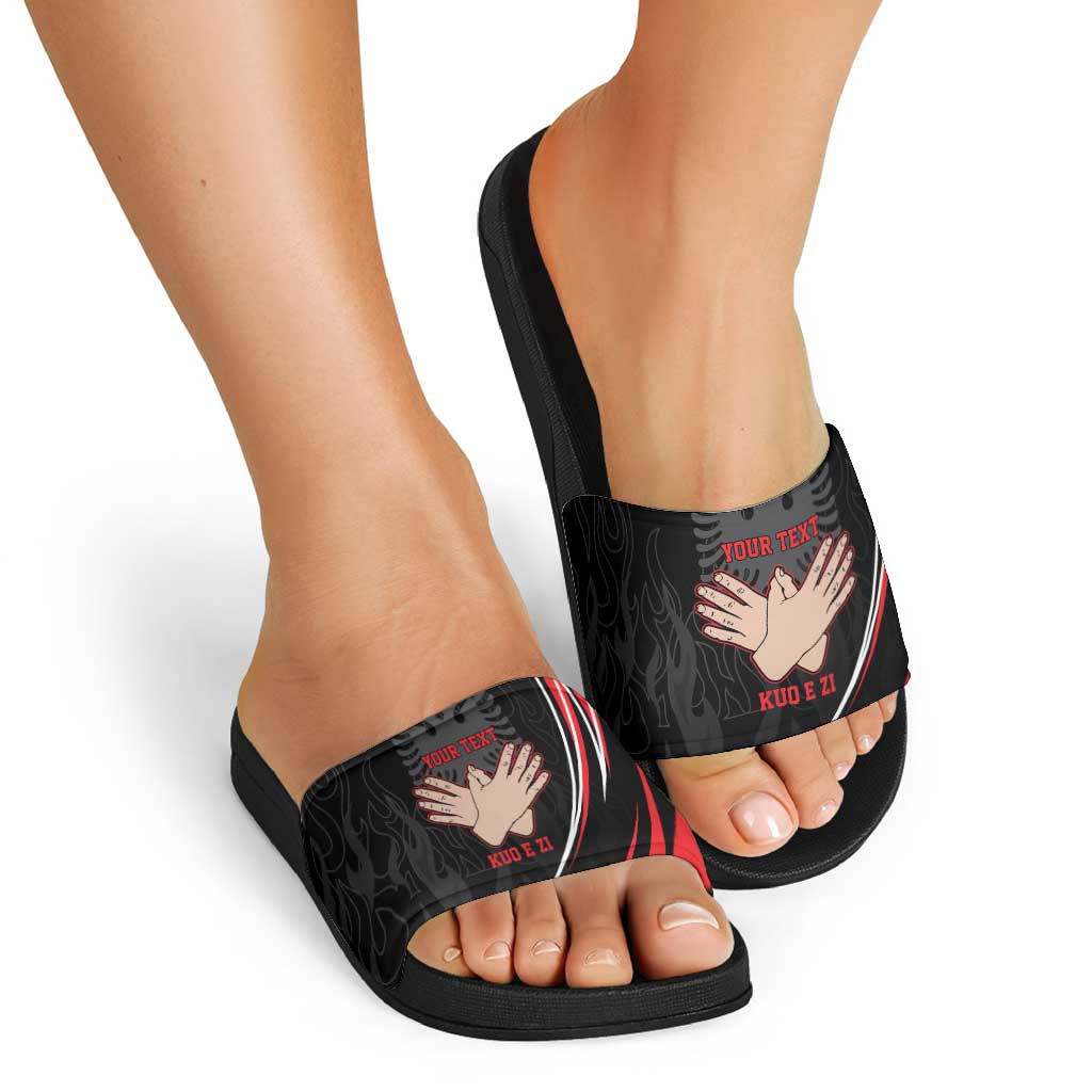 Personalized Shqipe Albania Nation Flag Slide Sandals Kuq E Zi Tiranaproud Albanian LT9