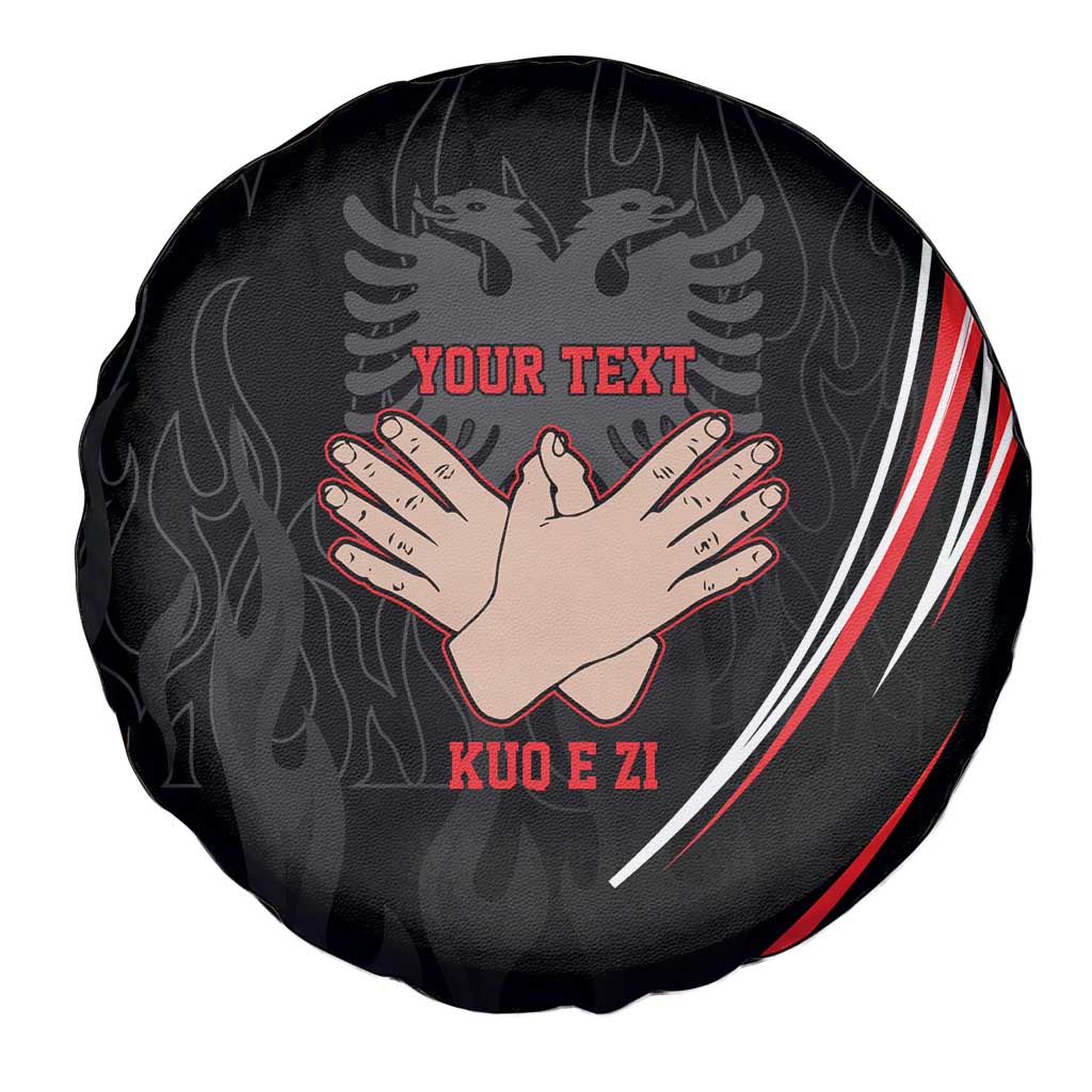 Personalized Shqipe Albania Nation Flag Spare Tire Cover Kuq E Zi Tiranaproud Albanian LT9