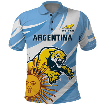 Custom Argentina Rugby Champion Polo Shirt Los Puma with Sporty Style LT9