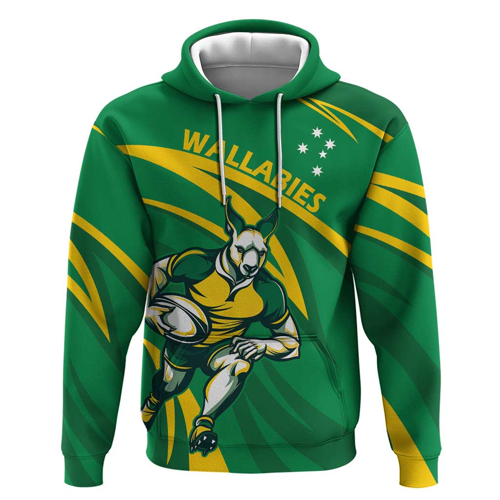 Personalized Australia Rugby Champion Hoodie Wallabies Mascot with Sporty Style LT9