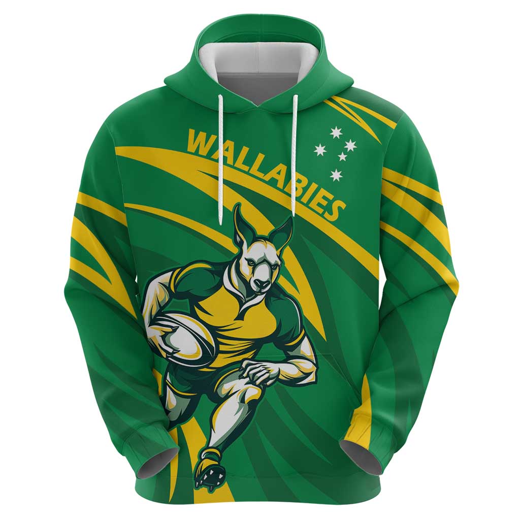 Personalized Australia Rugby Champion Hoodie Wallabies Mascot with Sporty Style LT9