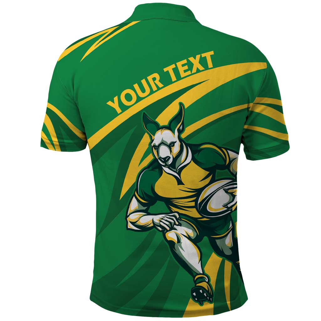 Personalized Australia Rugby Champion Polo Shirt Wallabies Mascot with Sporty Style LT9