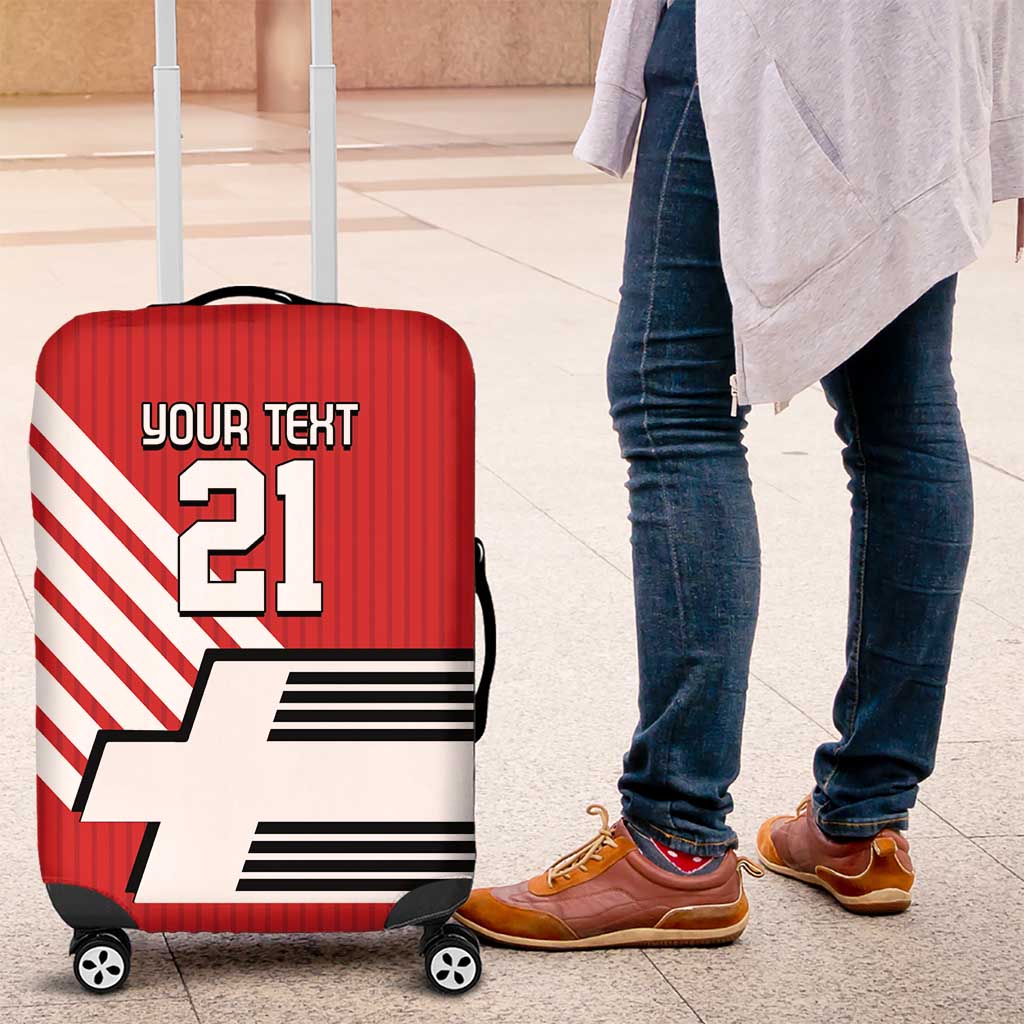 Swiss Football Custom Luggage Cover 1990-1992 Retro Red Switzerland Vintage LT9