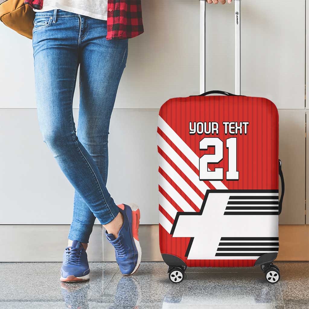 Swiss Football Custom Luggage Cover 1990-1992 Retro Red Switzerland Vintage LT9