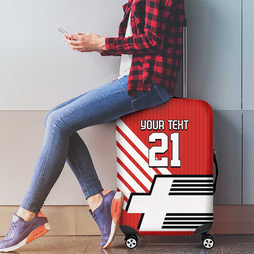 Swiss Football Custom Luggage Cover 1990-1992 Retro Red Switzerland Vintage LT9