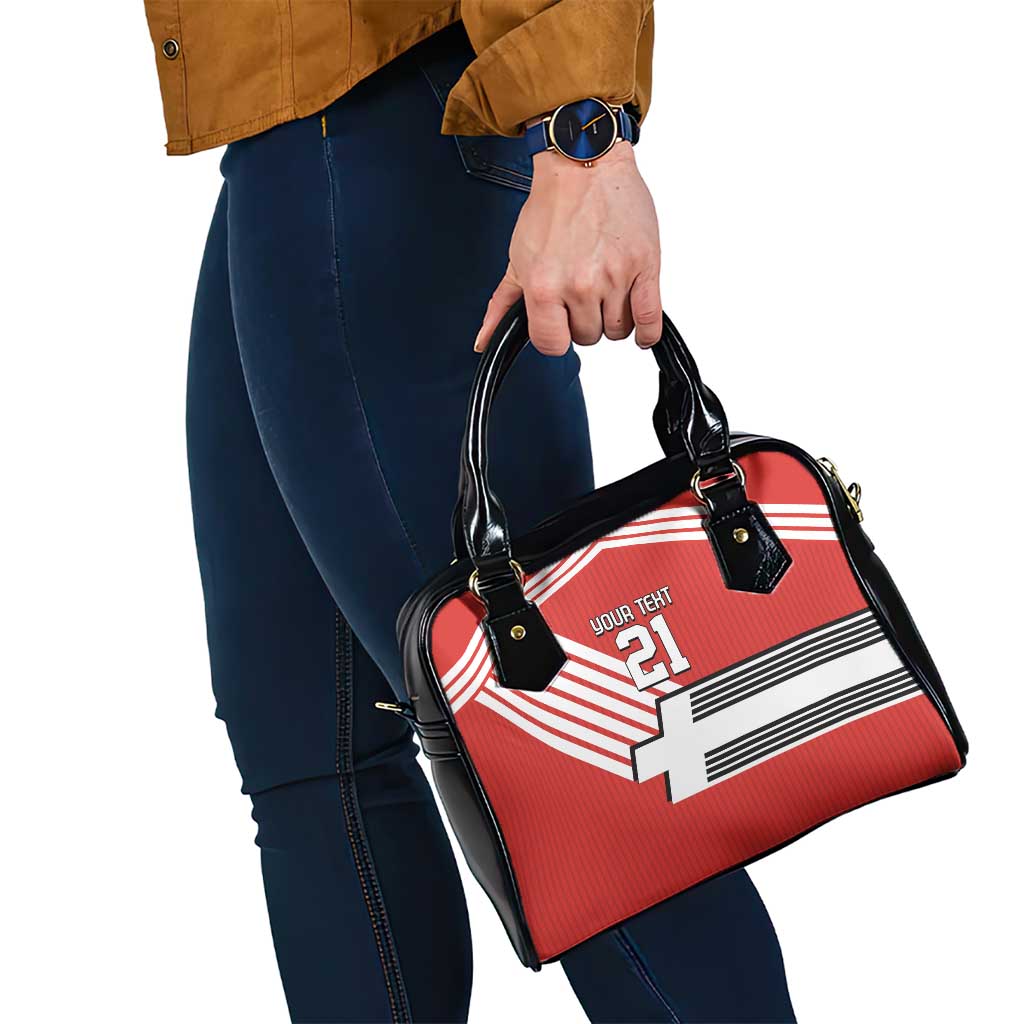 Swiss Football Custom Shoulder Handbag 1990-1992 Retro Red Switzerland Vintage LT9